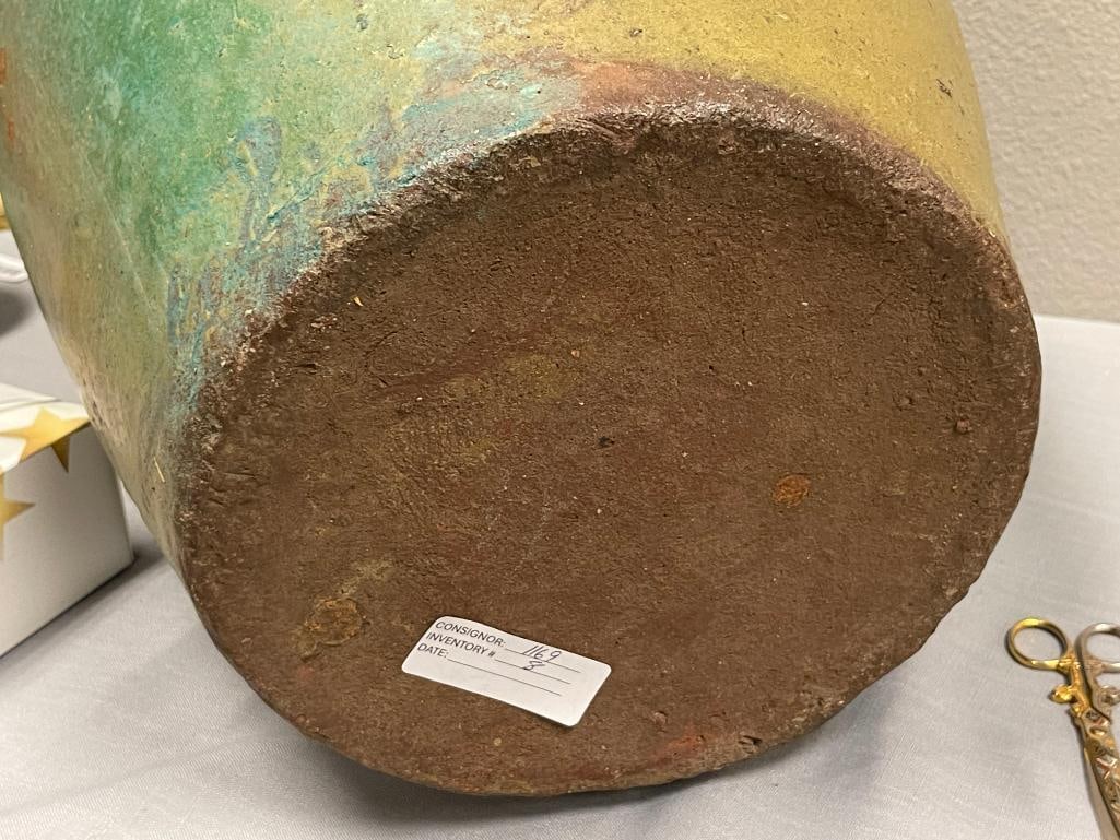 19TH CENTURY CHINESE CLAY MIJIU LARGE JAR USED TO FERMENT RICE WINE AND OTHER FOODS / PICKLING JAR - 9