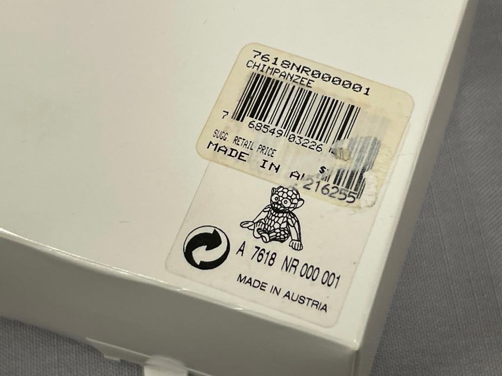 SWAROVSKI SILVER CRYSTAL FACETED FIGURINE OF A CHIMPANZEE NO. 7618NR000001 - 6