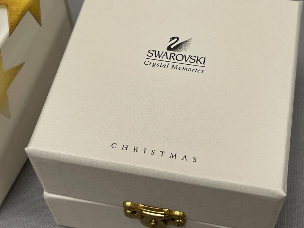 SWAROVSKI CRYSTAL MEMORIES 1999 CHRISTMAS ANGEL ORNAMENT WITH GOLD FEATURES - 7