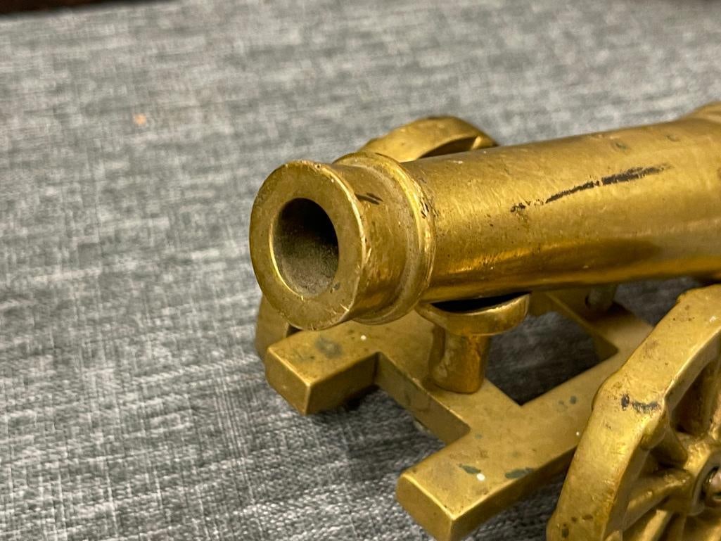 SOLID BRASS ORNAMENTAL ARTILLERY CANON - 3