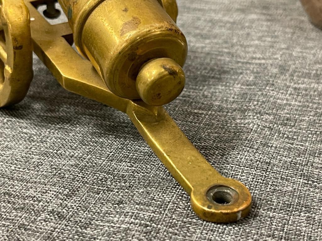 SOLID BRASS ORNAMENTAL ARTILLERY CANON - 4