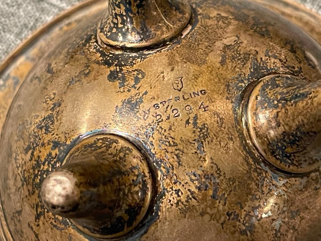 20TH CENTURY GORHAM STERLING SILVER HOLLOWARE THREE-FOOTED BOWL 80 GRAMS - 4