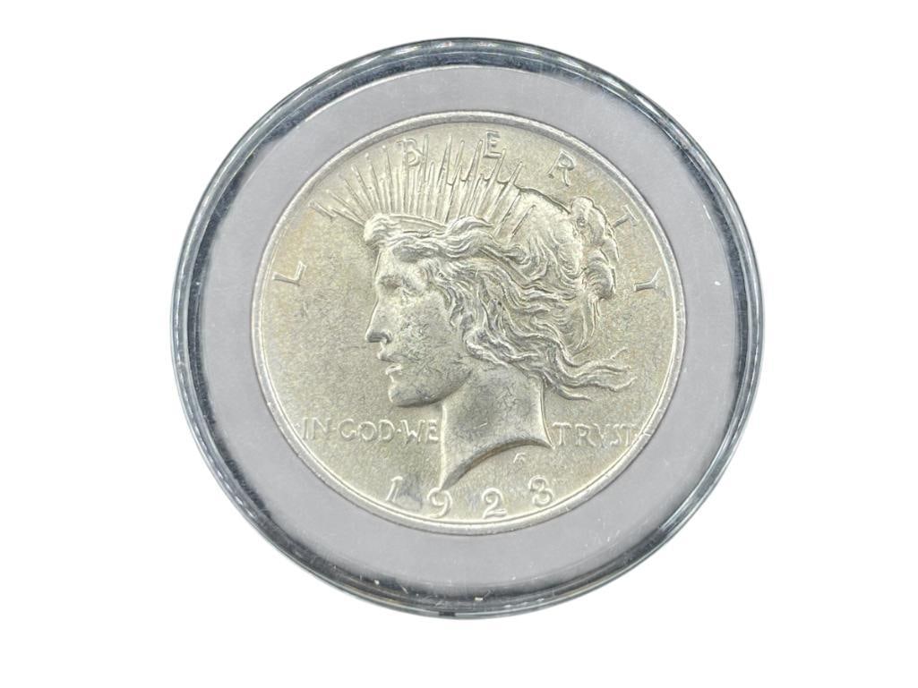 1923 U.S. PEACE SILVER DOLLAR BU (1 of 6)
