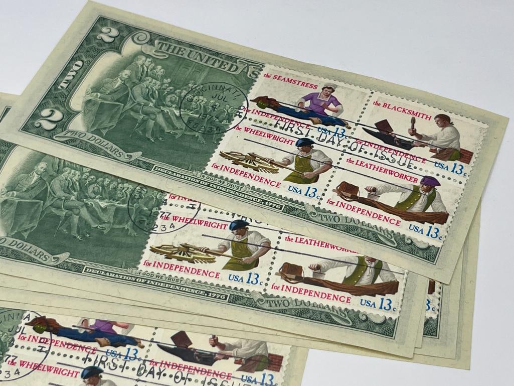 SIX U.S. $2 CURRENCY STAR NOTES INCLUDING FIVE CONSECUTIVE NOTES FROM 1976 - 8