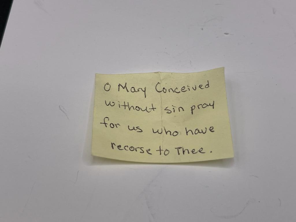 MOTHER MARY VIRGIN PENDANT "O MARY CONCEIVED WITHOUT SIN PRAY FOR US WHO HAVE RECORSE TO THEE" - 6