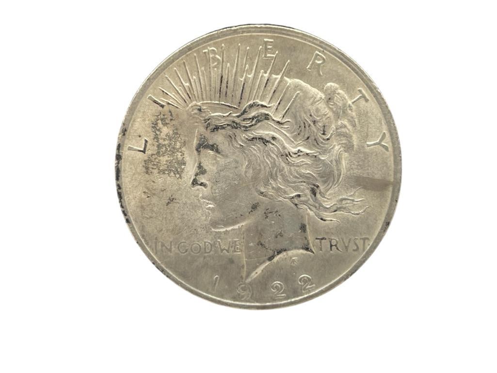 1922 U.S. PEACE SILVER DOLLAR (1 of 6)
