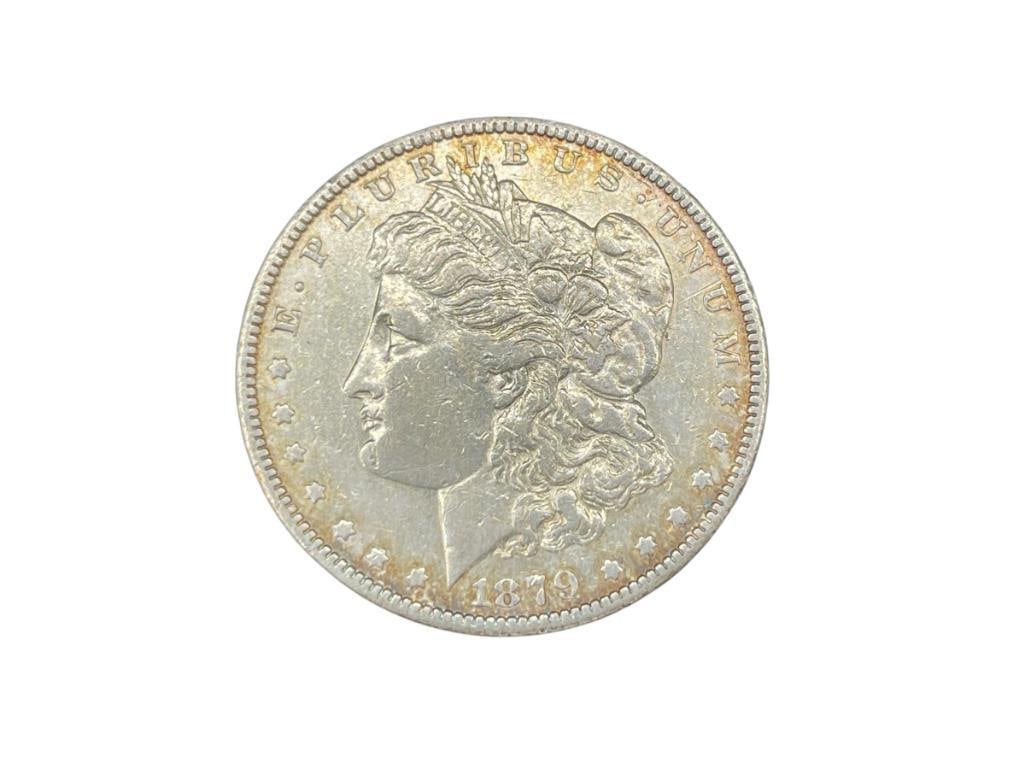 1879 U.S. MORGAN SILVER DOLLAR TONED: 90% SILVER 
