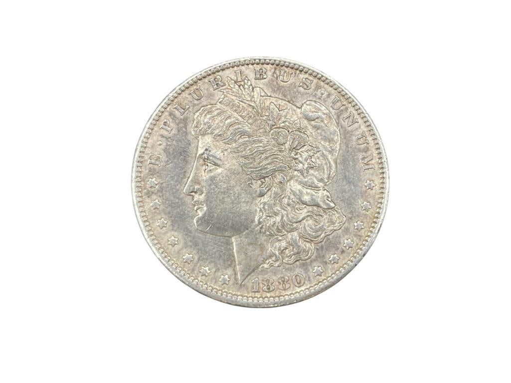 1880-S U.S. MORGAN SILVER DOLLAR (1 of 6)