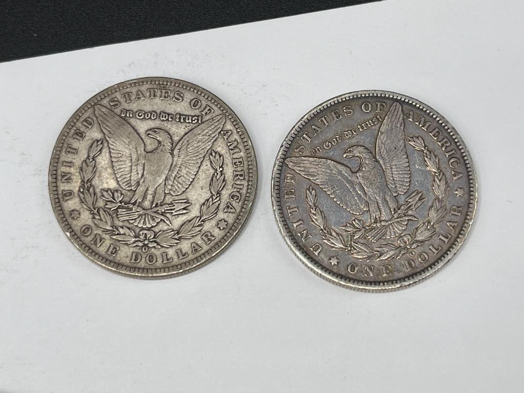 FIVE U.S. MORGAN SILVER DOLLARS FEATURING VARIOUS DATES AND MINT MARKS90 - 5