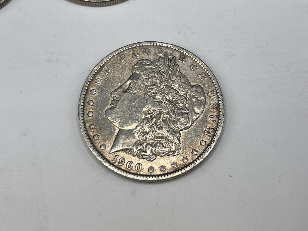 FIVE U.S. MORGAN SILVER DOLLARS FEATURING VARIOUS DATES AND MINT MARKS90 - 6
