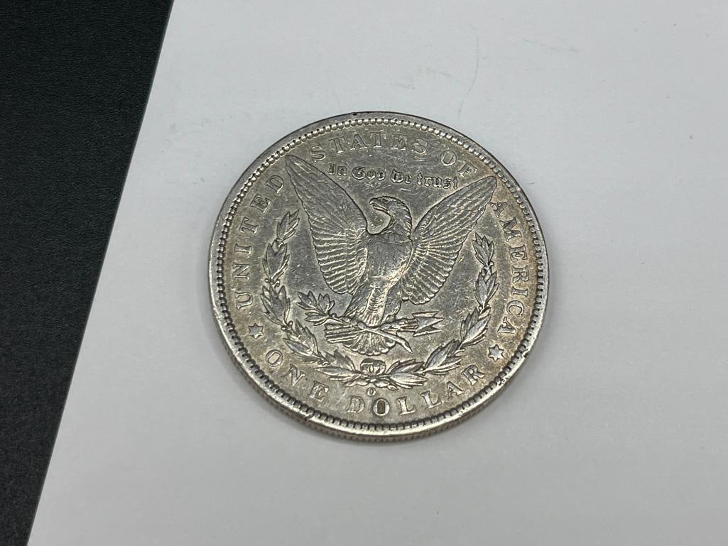 FIVE U.S. MORGAN SILVER DOLLARS FEATURING VARIOUS DATES AND MINT MARKS90 - 7