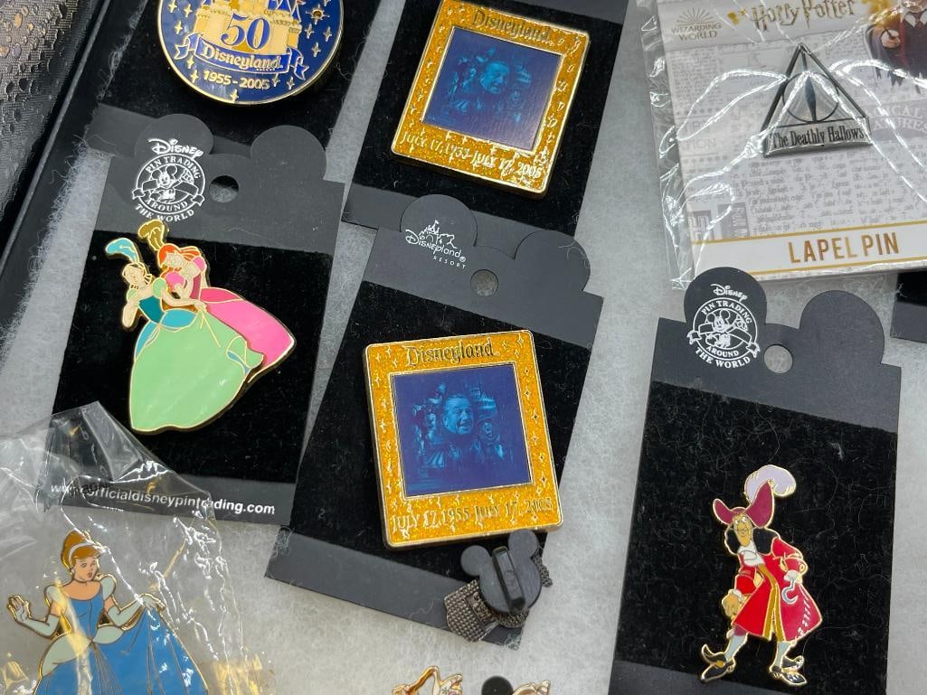 39 DISNEY ASSORTED CHARACTER PINS FEATURING MOST WITH MICKEY MOUSE BACK SLIDES - 2
