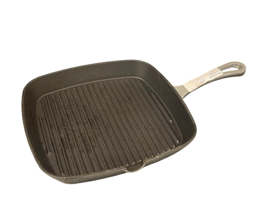 CUISINART CAST IRON ENAMELED SQUARE GRILLING SKILLET: 9 1/4" 