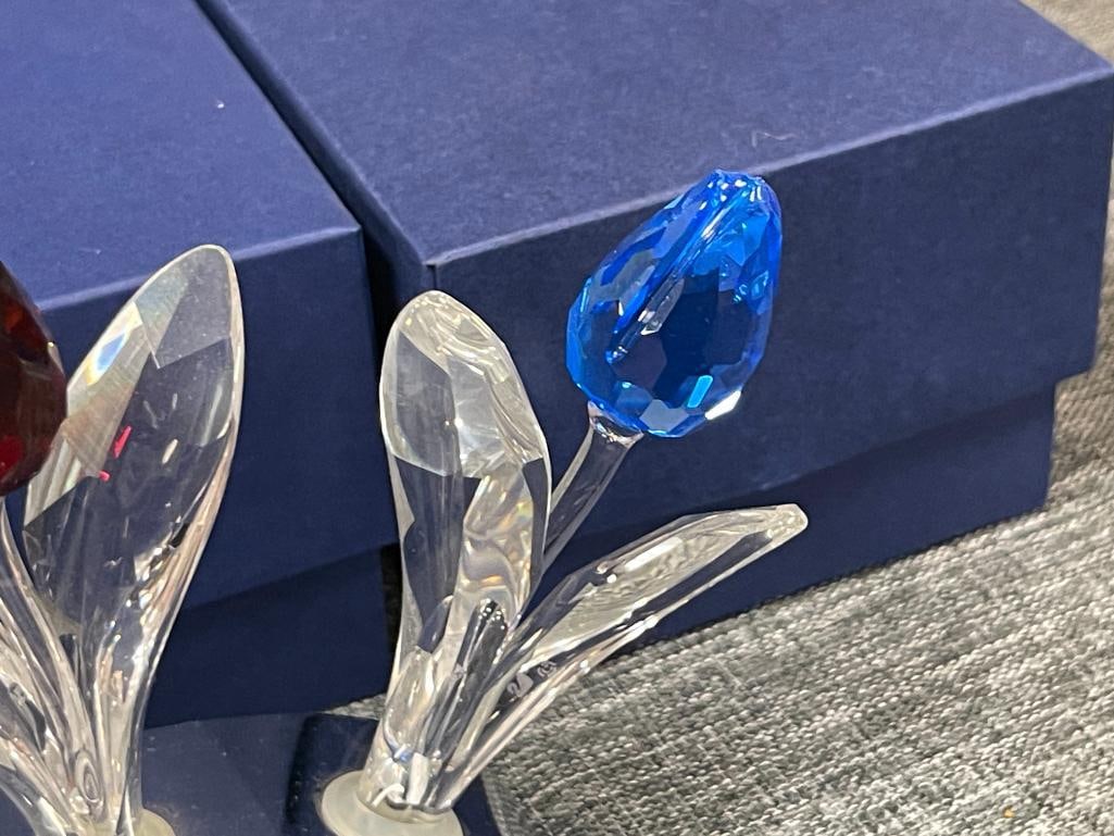 SWAROVSKI CRYSTAL SOCIETY MEMBERS RENEWAL CRYSTAL TULIPS, RED, YELLOW, AND GREEN - 5