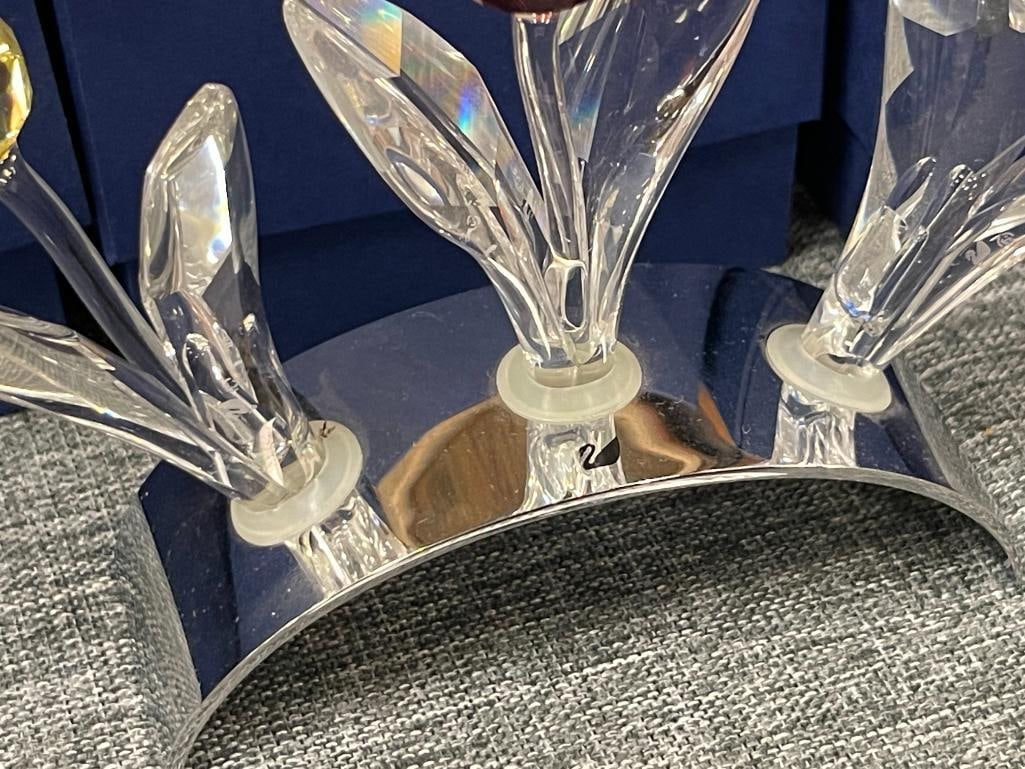 SWAROVSKI CRYSTAL SOCIETY MEMBERS RENEWAL CRYSTAL TULIPS, RED, YELLOW, AND GREEN - 6