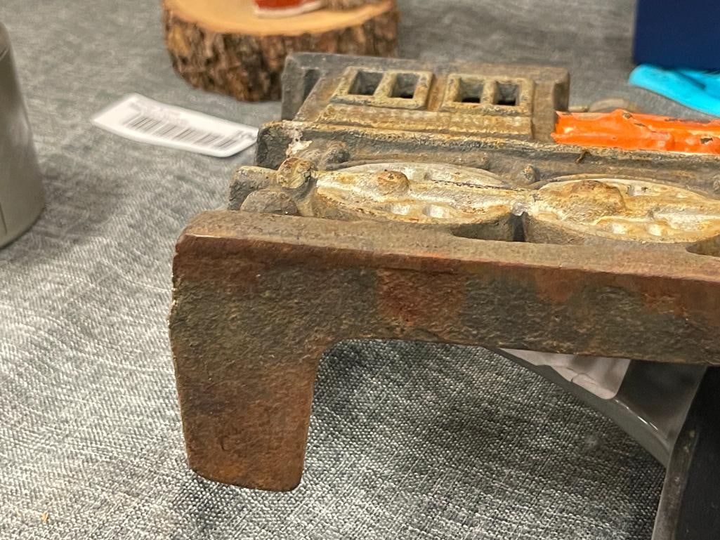 VINTAGE CAST IRON LOCOMOTIVE DOOR STOP - 7
