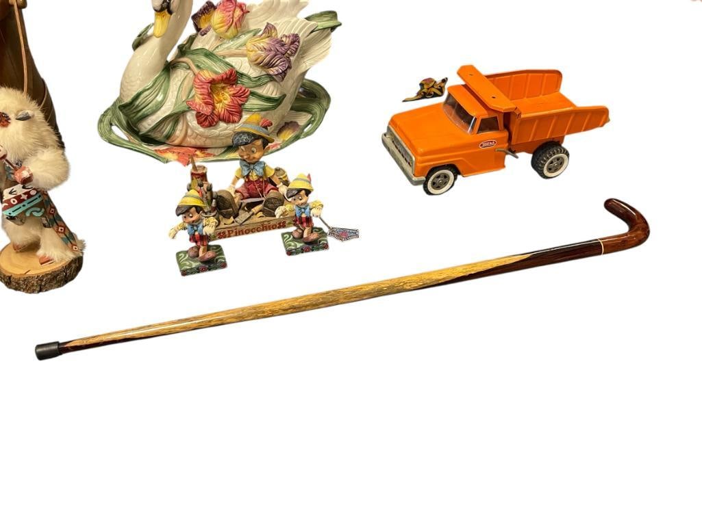 HAND CRAFTED CLASSIC CROOK HANDLE WALKING CANE HEAVY POLISHED: 34" L