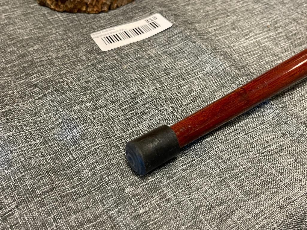 HAND CRAFTED CLASSIC CROOK HANDLE WALKING CANE HEAVY POLISHED - 6