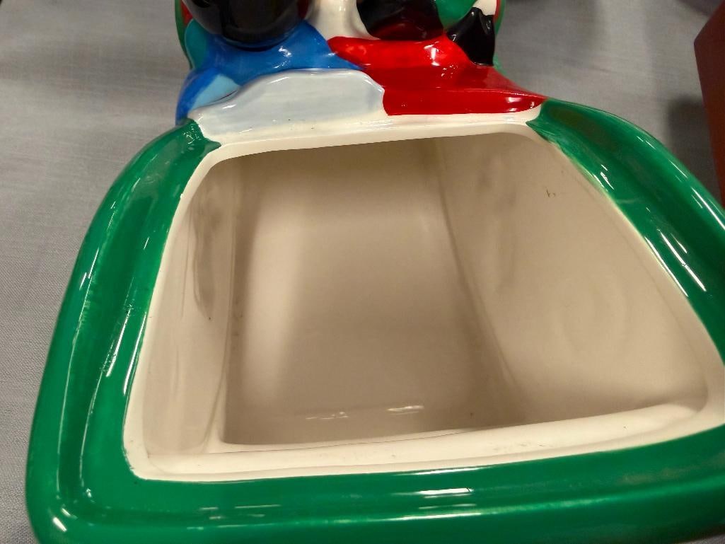 DISNEY STORE EXCLUSIVE DISNEY CHARACTER HOLIDAY CERAMIC COOKIE / BISCUIT JAR - 12