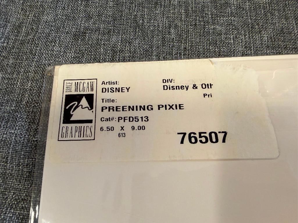 DISNEY CHARACTER TINKERBELL PRINT TITLED PREENING PIXIE - 13