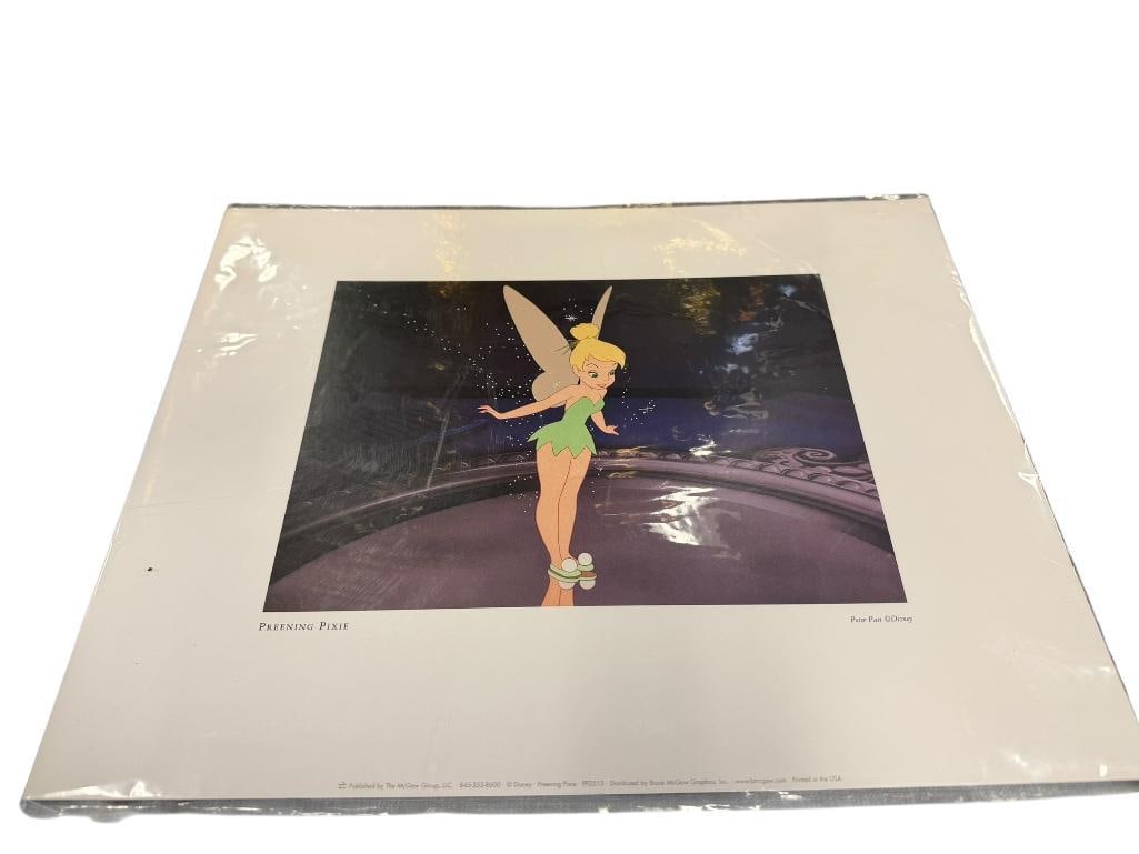 DISNEY CHARACTER TINKERBELL PRINT TITLED PREENING PIXIE - 4