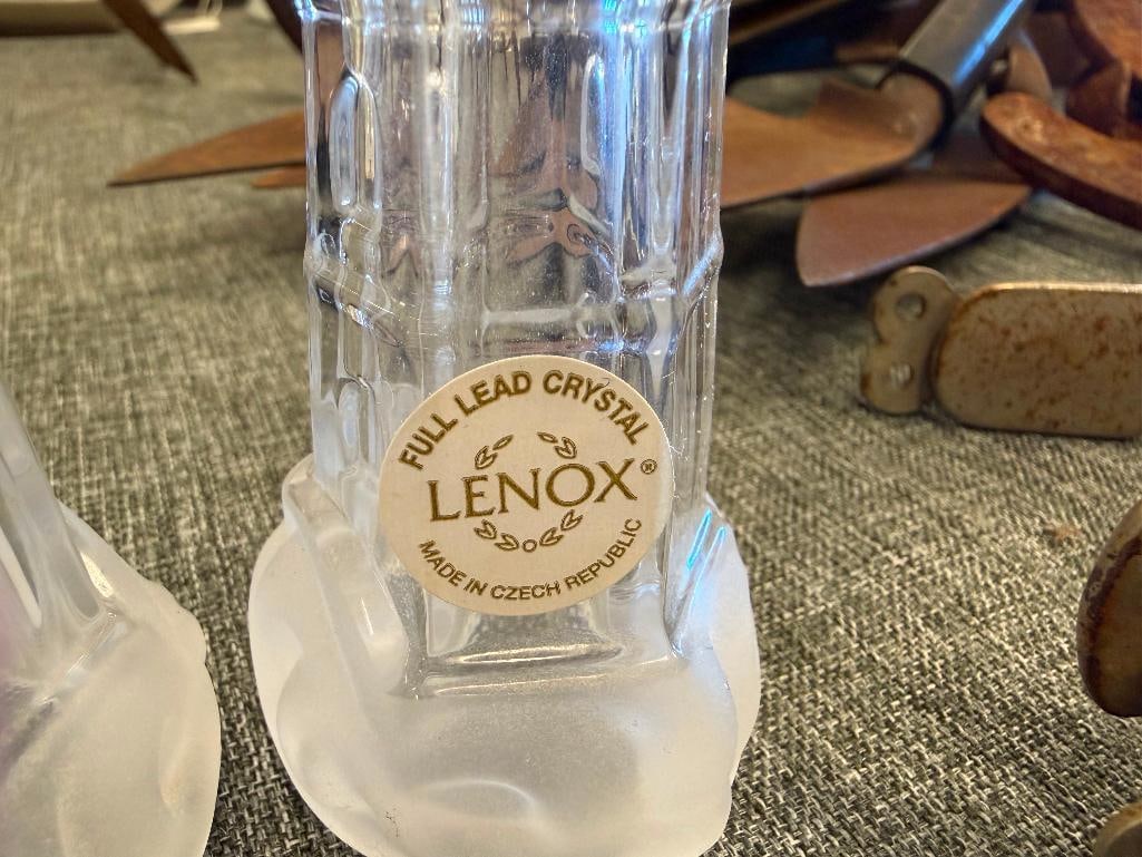 SIX SETS OF CERAMIC AND LENOX CRYSTAL SALT AND PEPPER SHAKERS INCLUDING DISNEY SHAKERS - 15