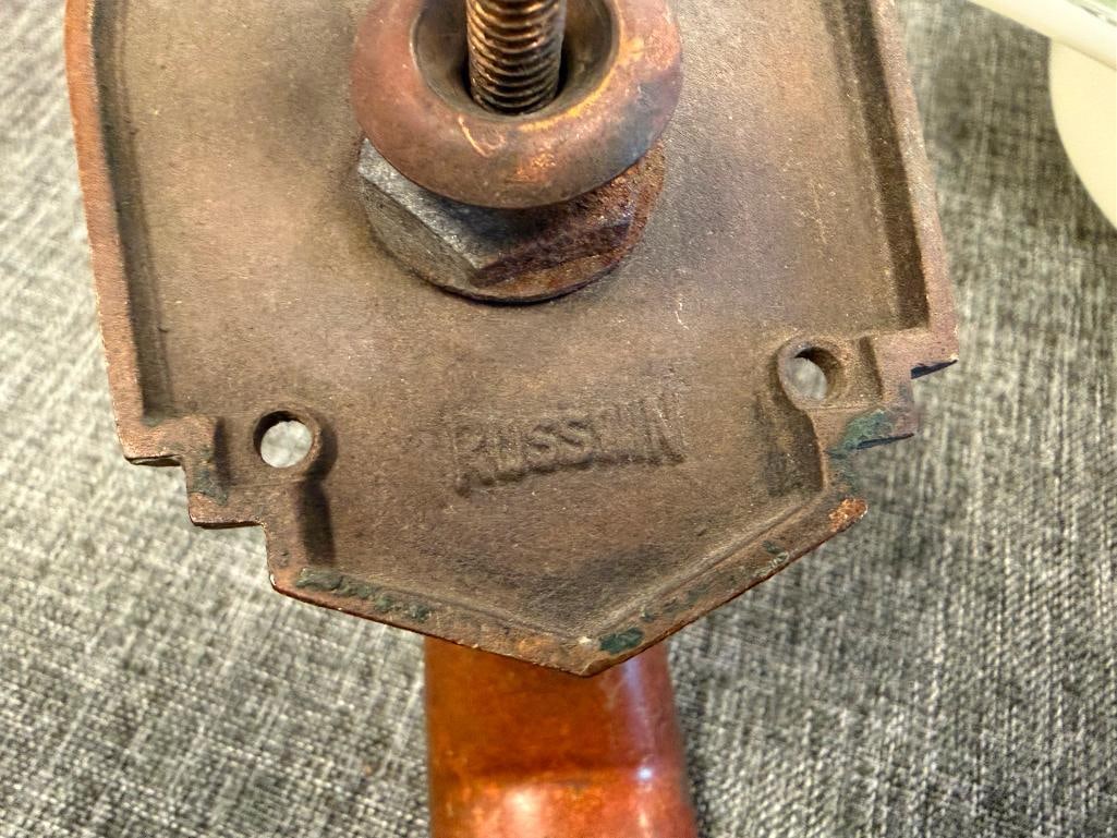 RUSSWIN RUSSELL & ERWIN ART DECO PERIOD 1930'S CAST BRONZE LINEAR DOOR HANDLE NO. 420 - 7