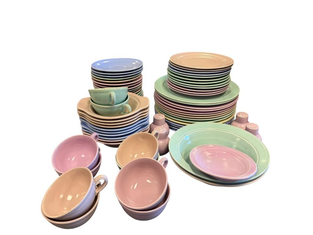 VERNONWARE BY VERNON KILNS MODERN CALIFORNIA, CALIFORNIA POTTERY ART DECO DINNERWARE - 4