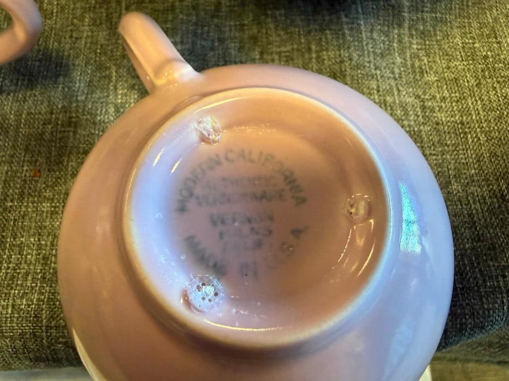 VERNONWARE BY VERNON KILNS MODERN CALIFORNIA, CALIFORNIA POTTERY ART DECO DINNERWARE - 8