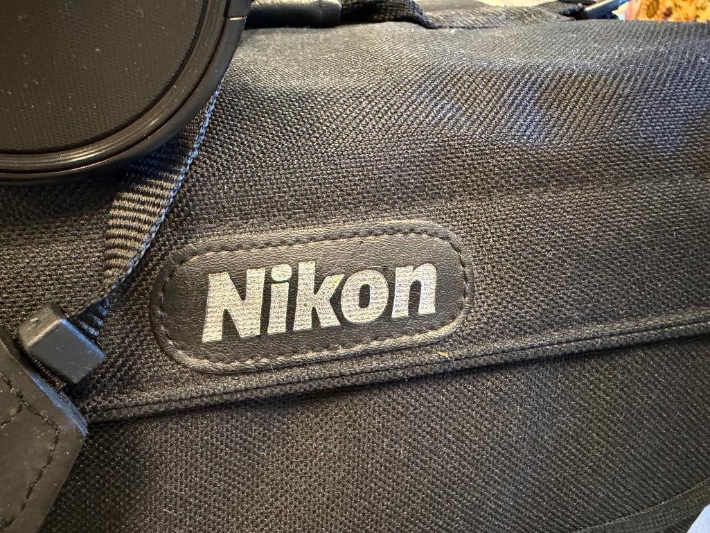 NIKON N80 SLRR 35MM FILM CAMERA WITH 28-100MM LENS, STRAP AND NIKON CAMERA BAG - 6