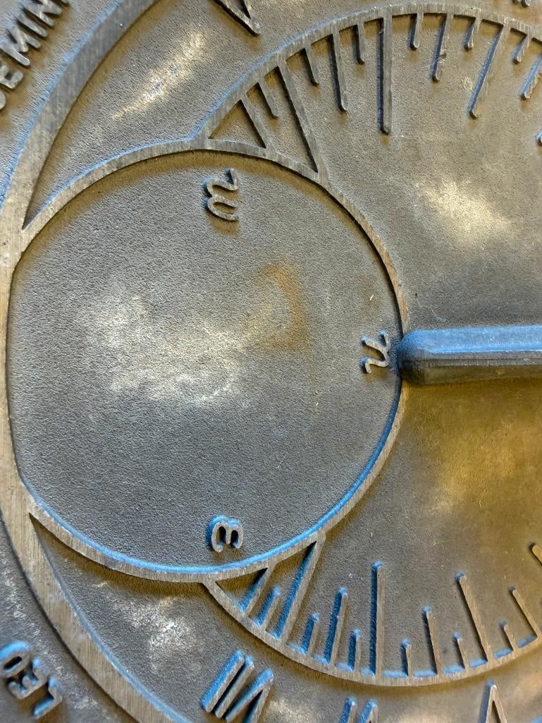 CAST ALUMINUM ZODIAC SYMBOL DECORATIVE SUNDIAL - 15