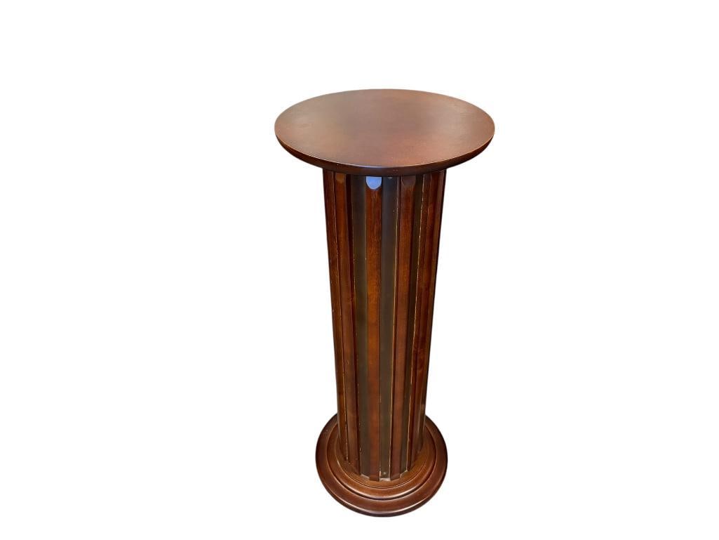 ELEGANT CHERRY STAINED COLUMN PEDESTAL (1 of 7)