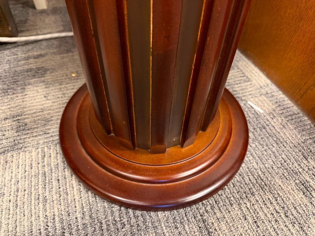 ELEGANT CHERRY STAINED COLUMN PEDESTAL - 6