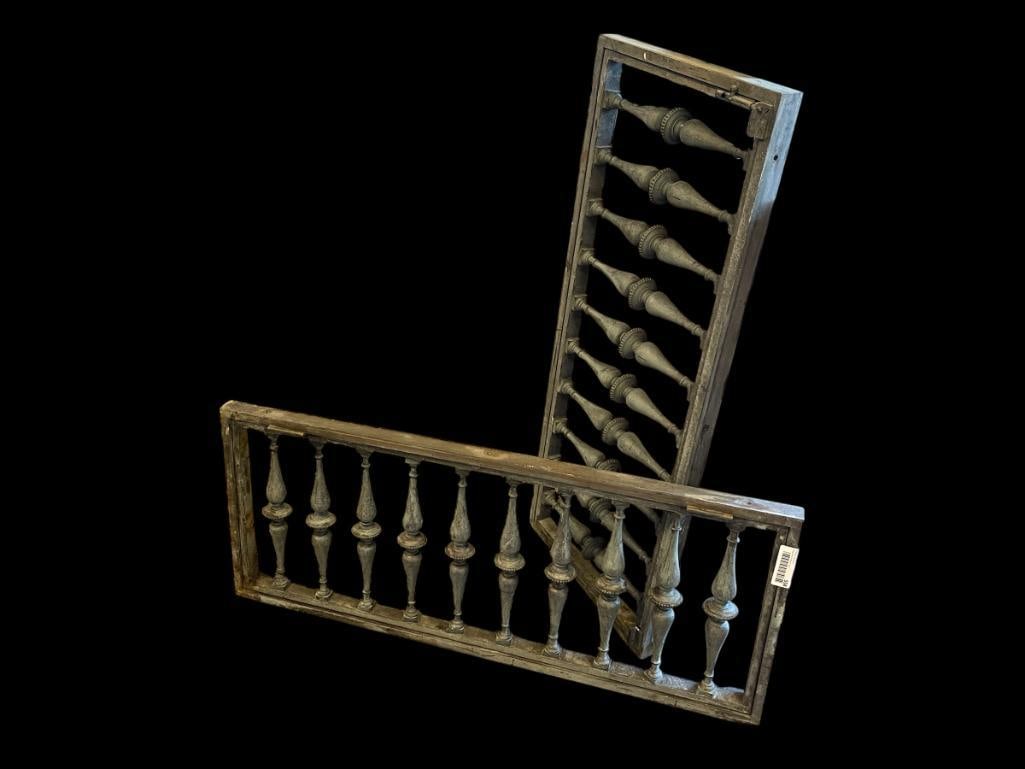 PAIR OF INDUSTRIAL HEAVY SOLID BRASS WINDOW SHUTTERS WITH SPINDLE DESIGN (1 of 6)