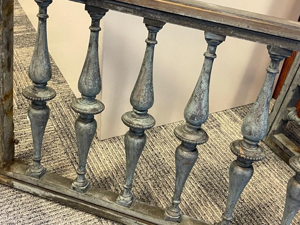 PAIR OF INDUSTRIAL HEAVY SOLID BRASS WINDOW SHUTTERS WITH SPINDLE DESIGN - 3