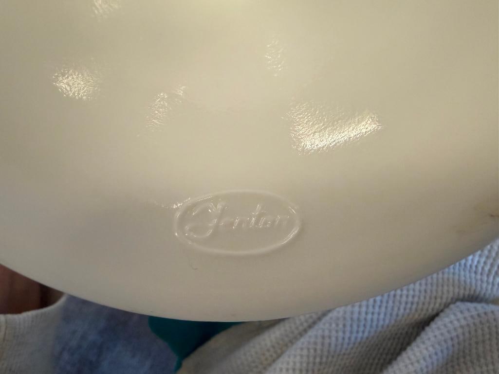 VINTAGE FENTON HOBNAIL MILK GLASS CAKE PLATE STAND - 5