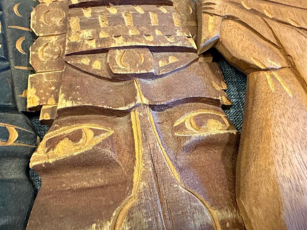 CAERVED WOOD MALAYSIAN STYLE MASKS AND DECOR - 13