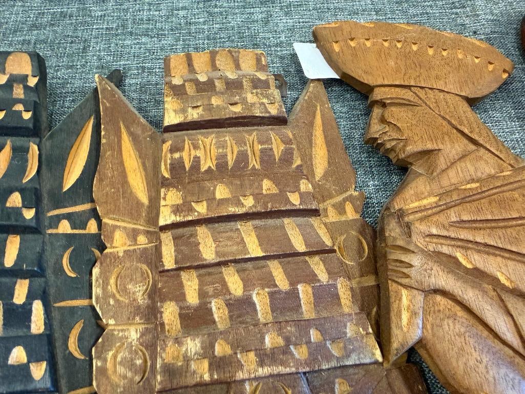 CAERVED WOOD MALAYSIAN STYLE MASKS AND DECOR - 15