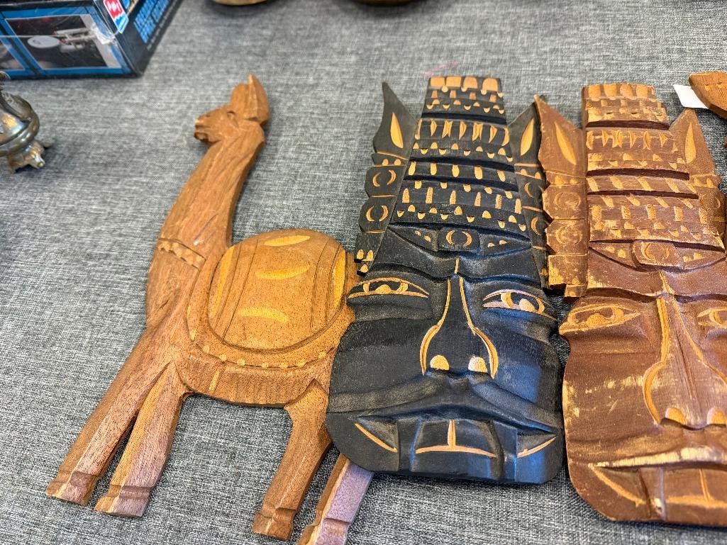 CAERVED WOOD MALAYSIAN STYLE MASKS AND DECOR - 16