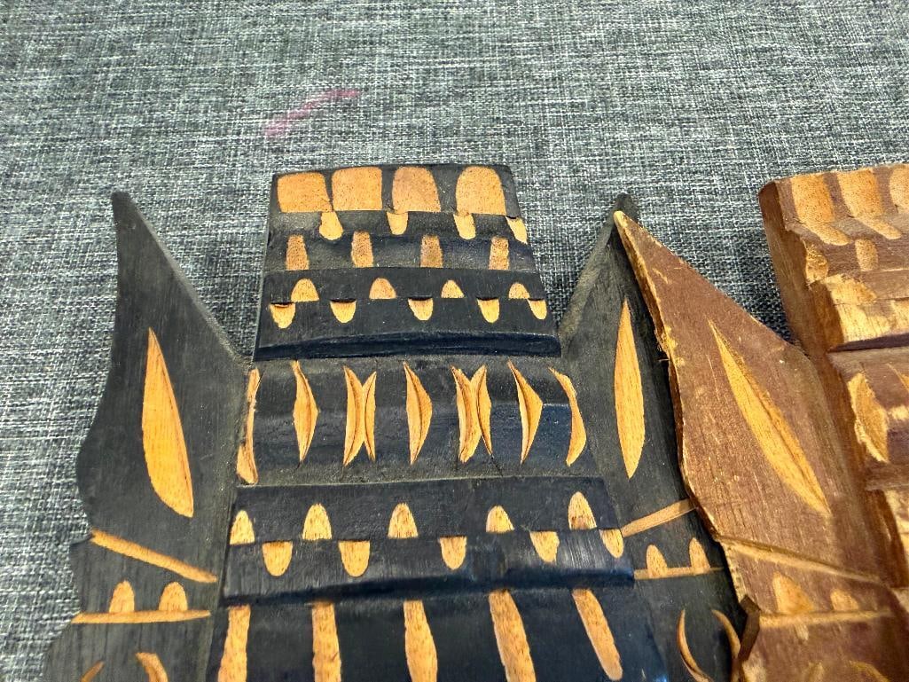 CAERVED WOOD MALAYSIAN STYLE MASKS AND DECOR - 18