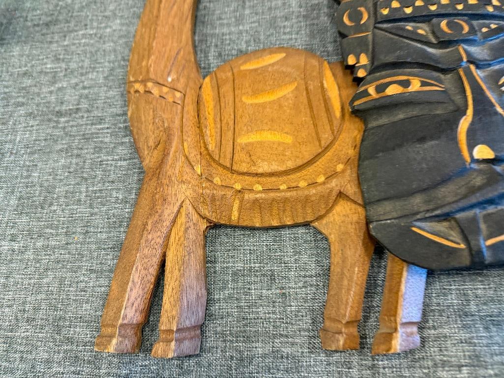 CAERVED WOOD MALAYSIAN STYLE MASKS AND DECOR - 20