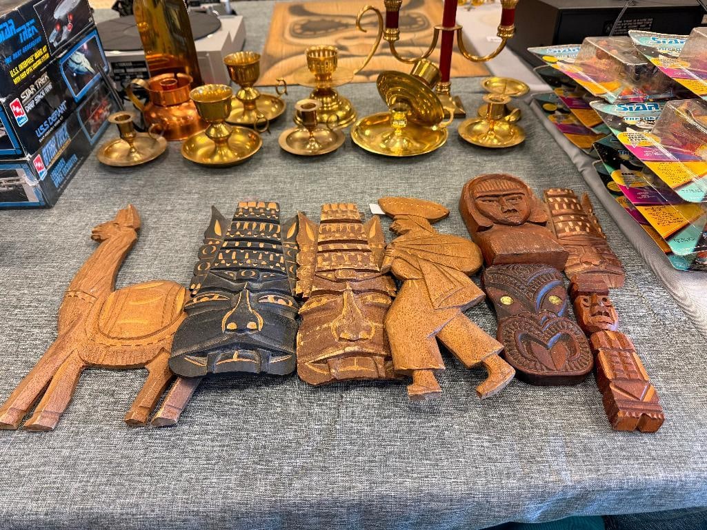 CAERVED WOOD MALAYSIAN STYLE MASKS AND DECOR - 2