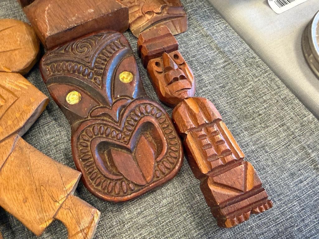 CAERVED WOOD MALAYSIAN STYLE MASKS AND DECOR - 3