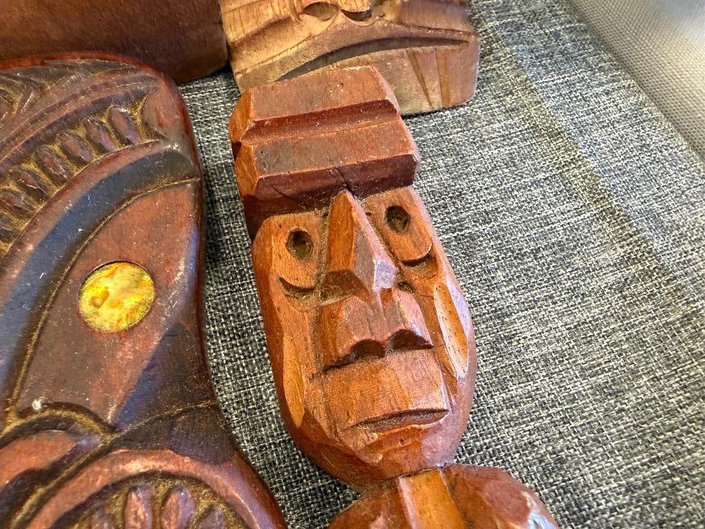 CAERVED WOOD MALAYSIAN STYLE MASKS AND DECOR - 4