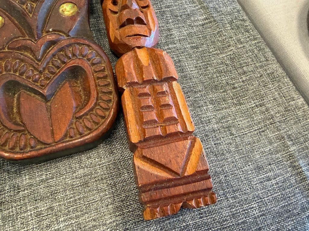 CAERVED WOOD MALAYSIAN STYLE MASKS AND DECOR - 5