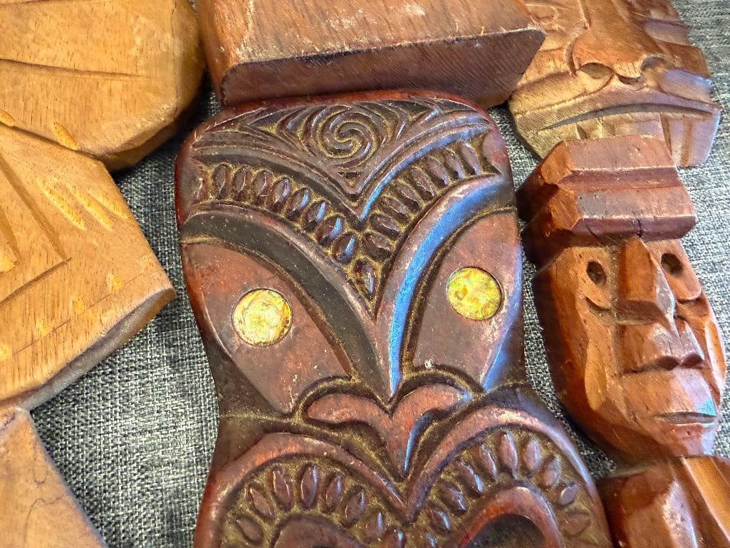 CAERVED WOOD MALAYSIAN STYLE MASKS AND DECOR - 6