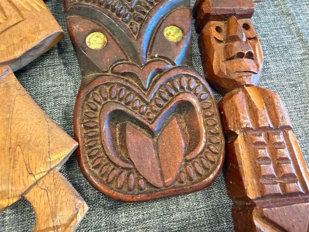 CAERVED WOOD MALAYSIAN STYLE MASKS AND DECOR - 7