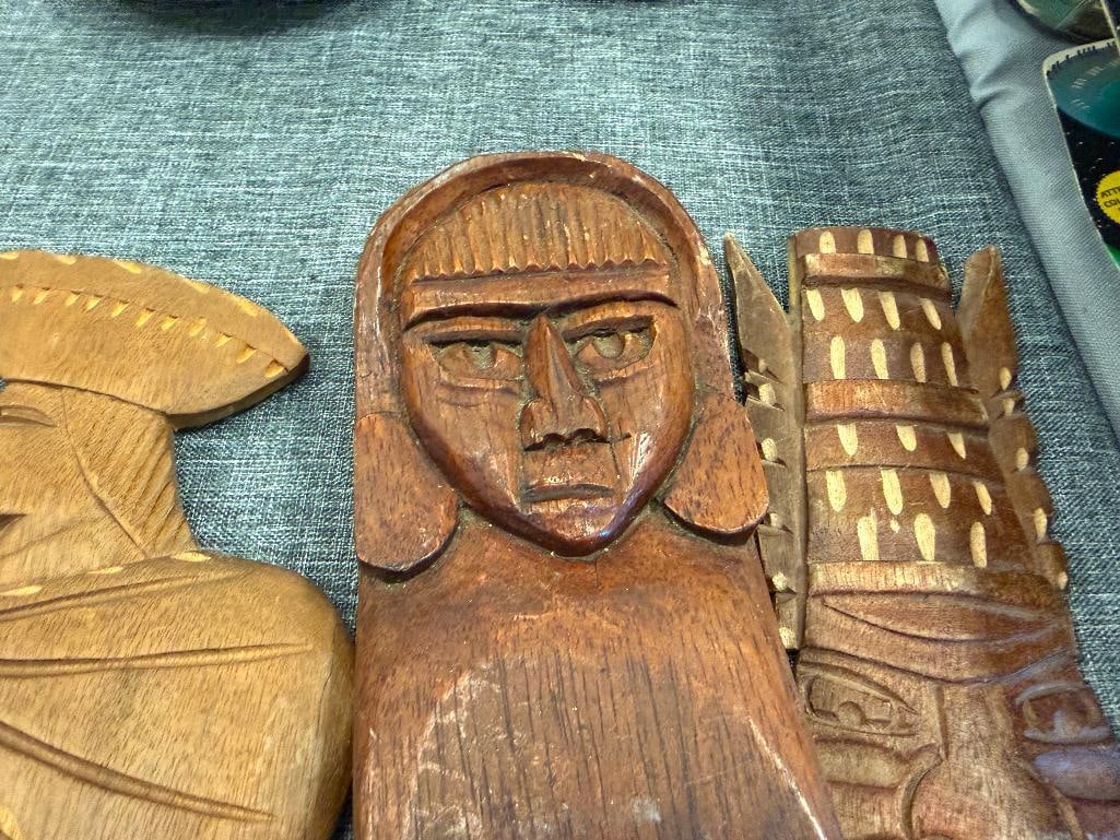 CAERVED WOOD MALAYSIAN STYLE MASKS AND DECOR - 8