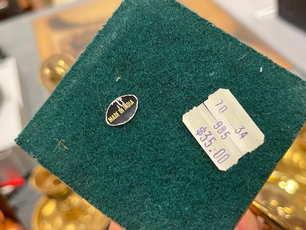 ASSORTED BRASS CANDLESTICKS AND CANDLEHOLDERS - 13