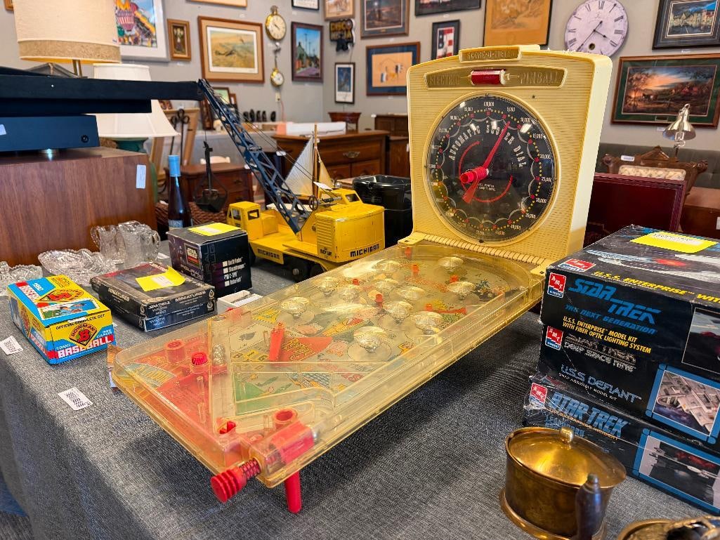 VINTAGE 1970'S MARX TOYS SCORE-O-MATIC ELECTRIC PINBALL VEGAS CASINO THEME TABLETOP MACHINE - 7